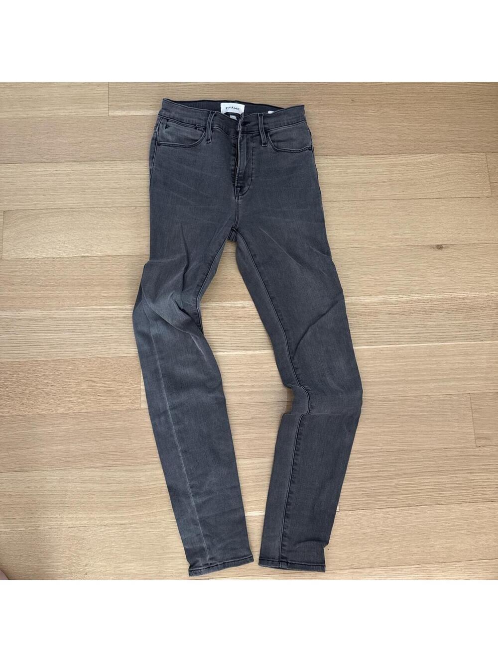 Frame Women's Grey and Black Jeans
